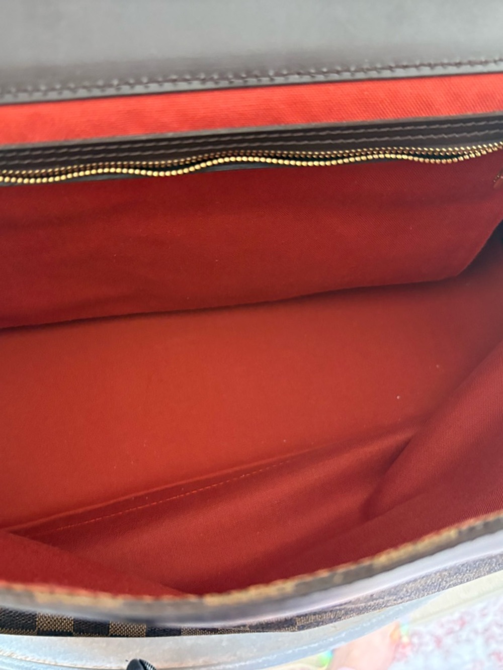 Louis Vuitton Brown Damier Canvas Travel Weekend Bag with Dark Trim - Picture 12 of 16